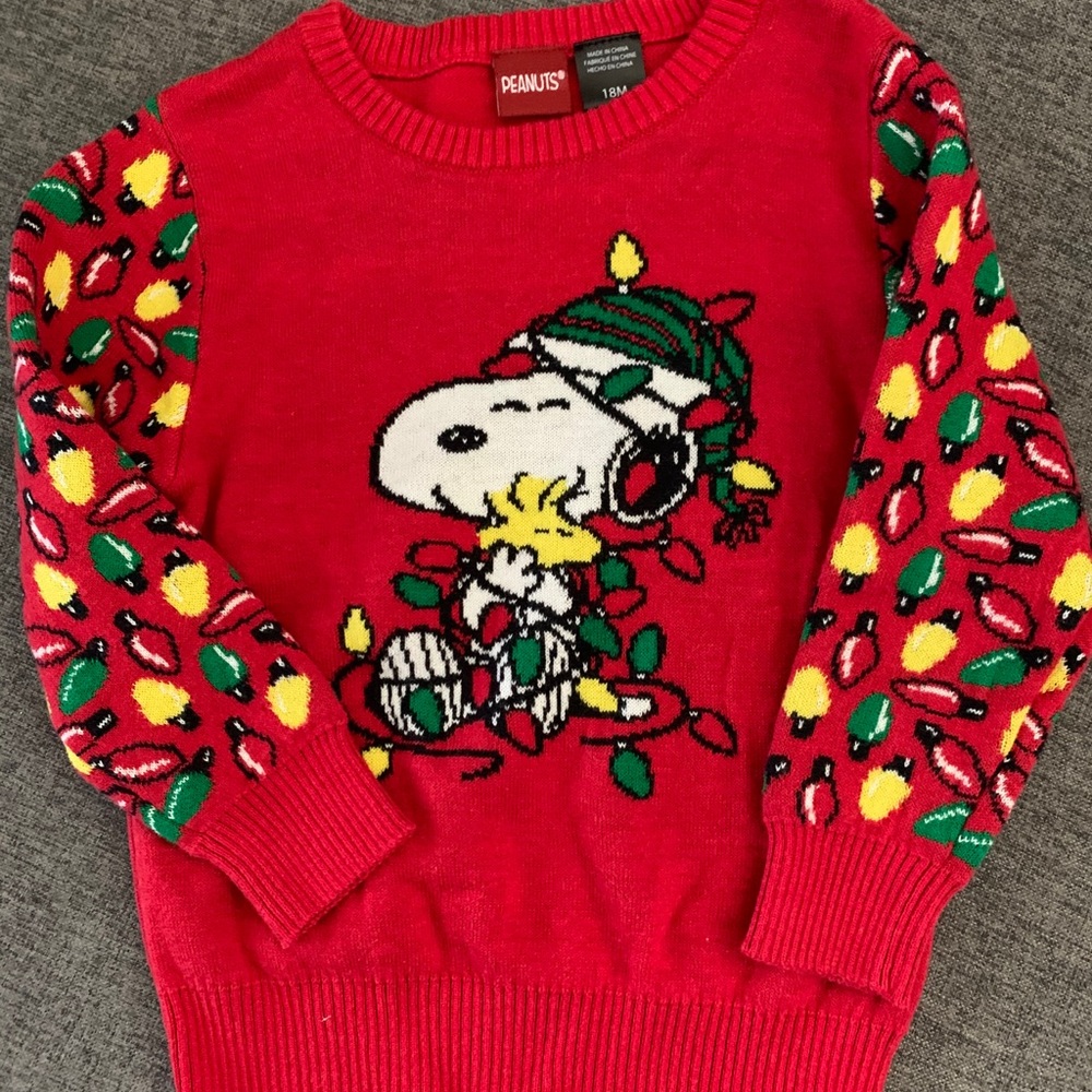 Peanuts Christmas Sweater for Kids - Picture 2 of 2